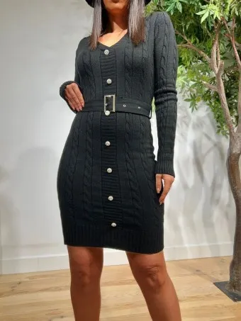Vestido Punto Ochos ABYGAER Negro