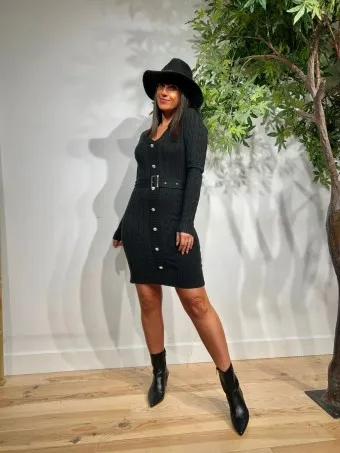 Vestido Punto Ochos ABYGAER Negro