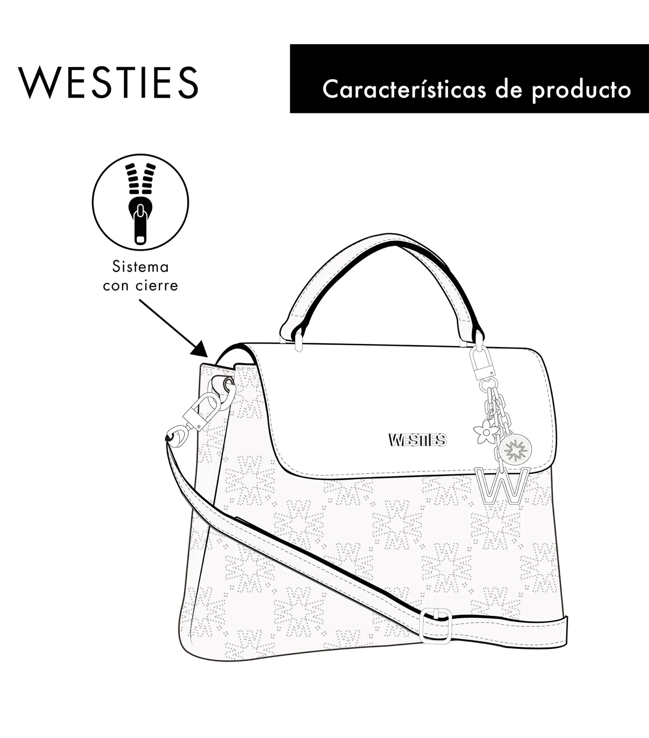 Westies Bolso tote con monogram Mujer