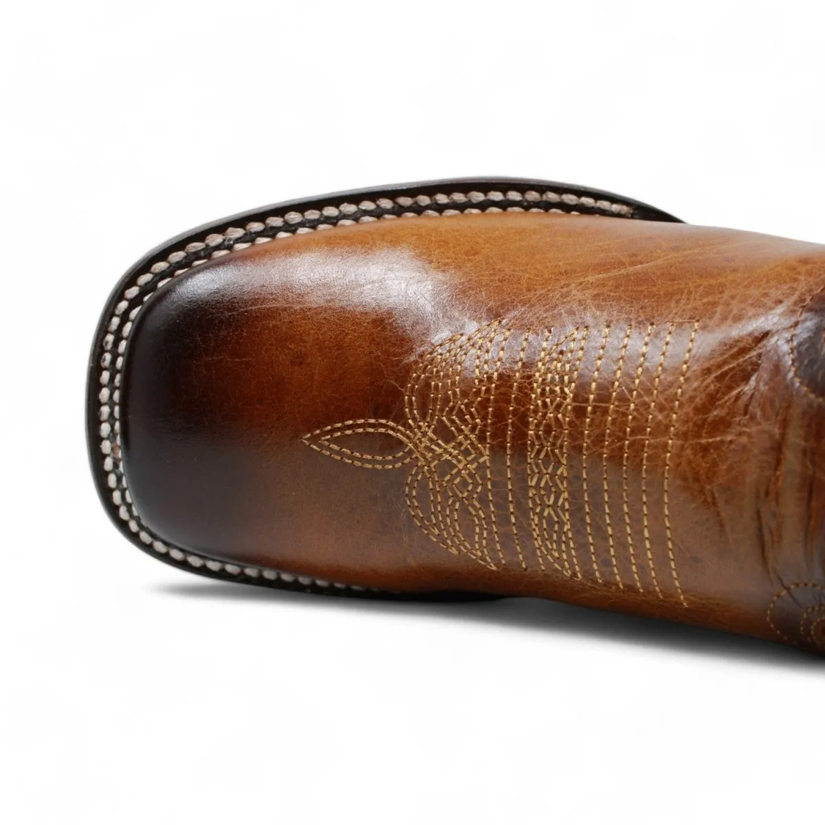 Women's Diana Square Toe Leather Boots Honey