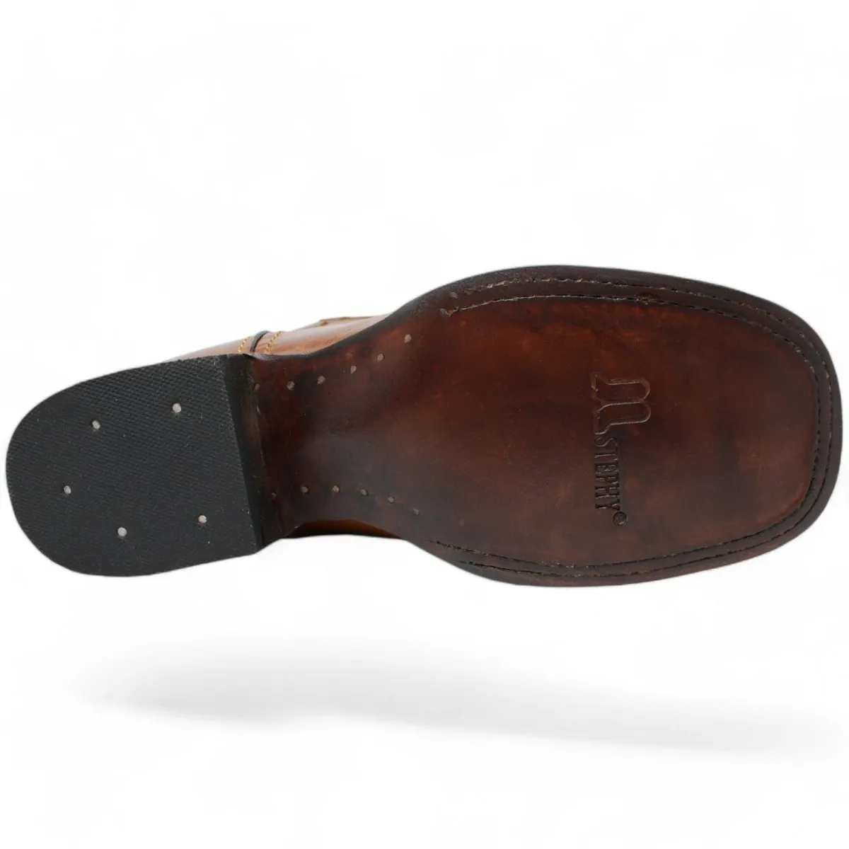 Women's Diana Square Toe Leather Boots Honey