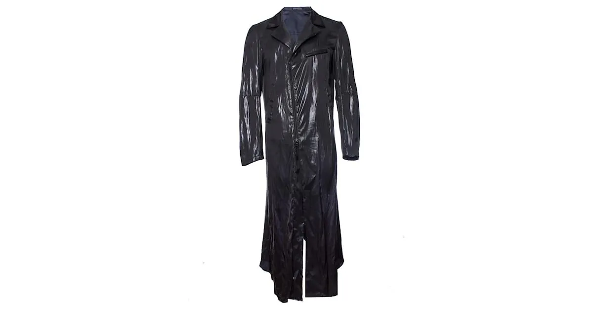 Yohji Yamamoto, Chaqueta larga brillante. Gris 