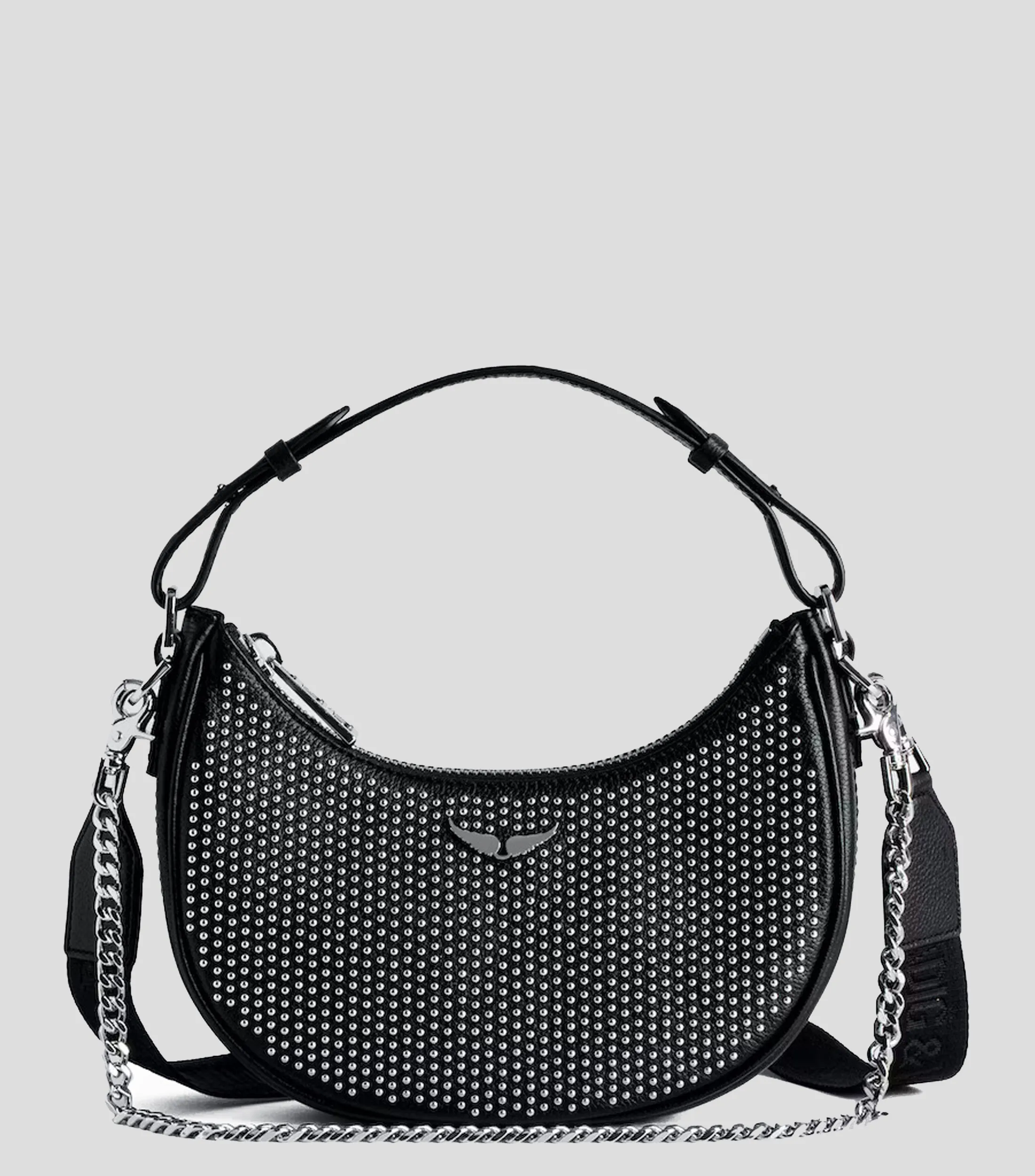 Zadig & Voltaire Bolso crossbody Moonrock Plumeti en piel vacuna con estoperoles Mujer