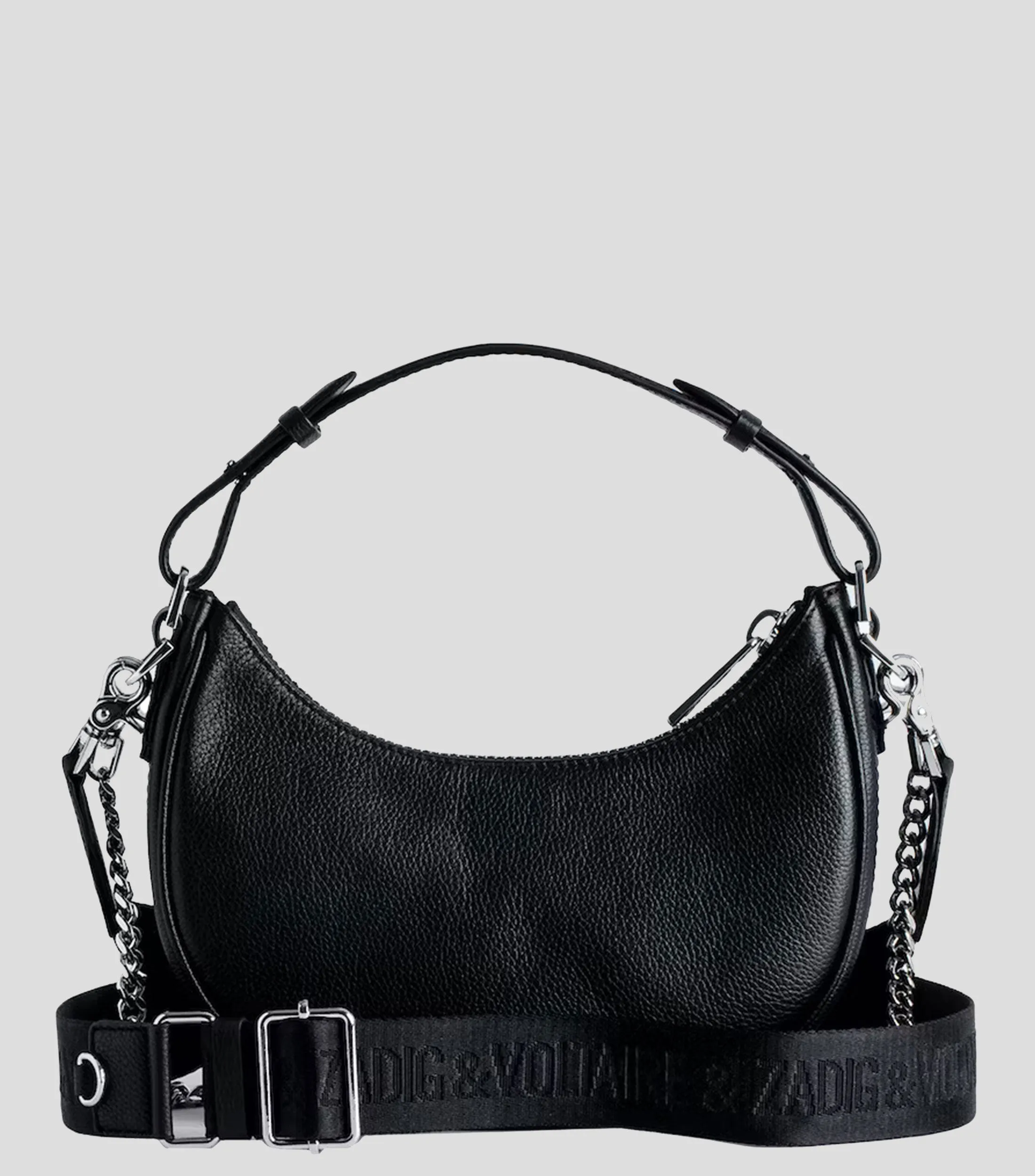 Zadig & Voltaire Bolso crossbody Moonrock Plumeti en piel vacuna con estoperoles Mujer