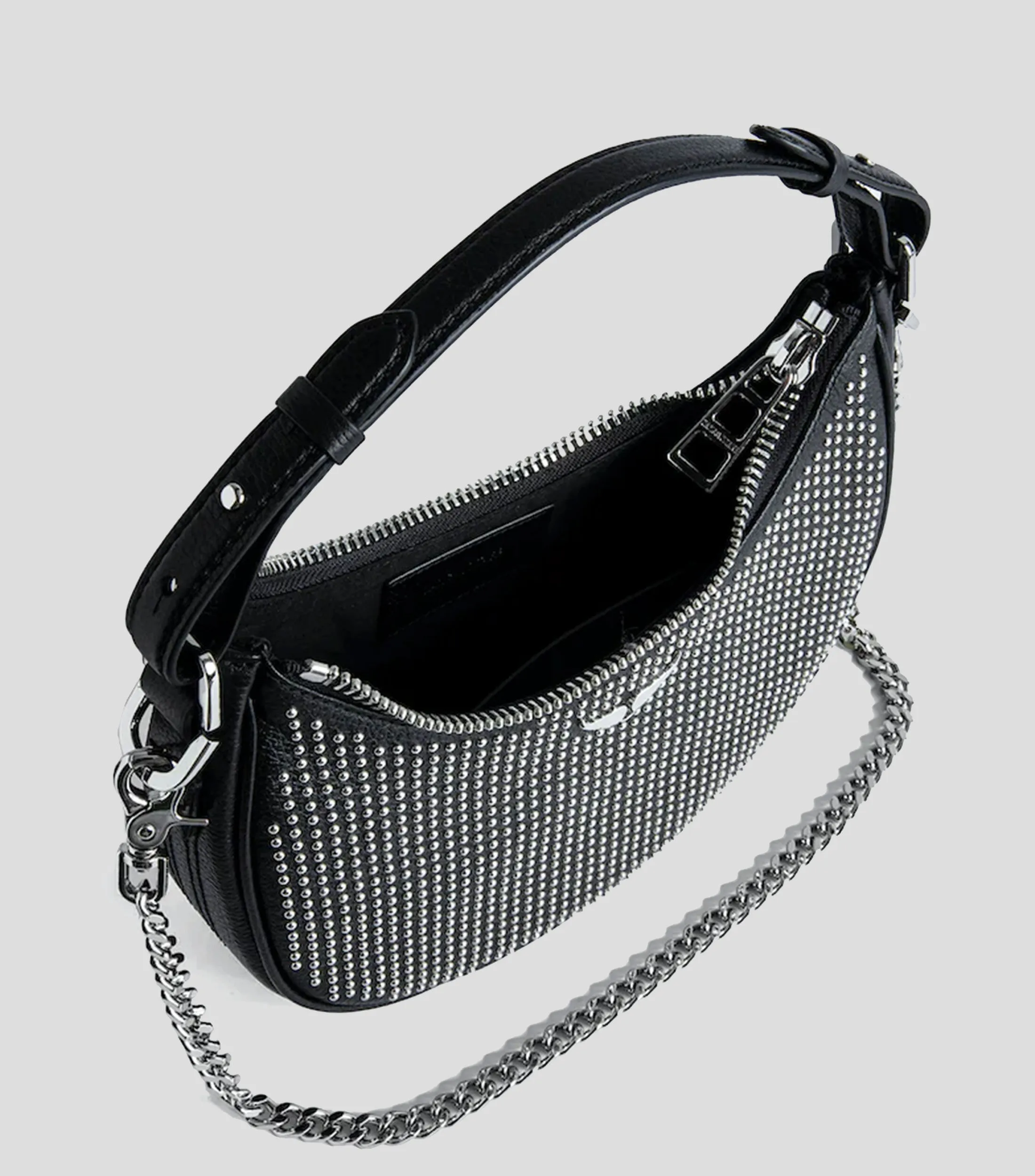 Zadig & Voltaire Bolso crossbody Moonrock Plumeti en piel vacuna con estoperoles Mujer