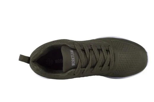 Zapatilla deportiva con gofrado Suela EVA blanco / Verde Oscuro