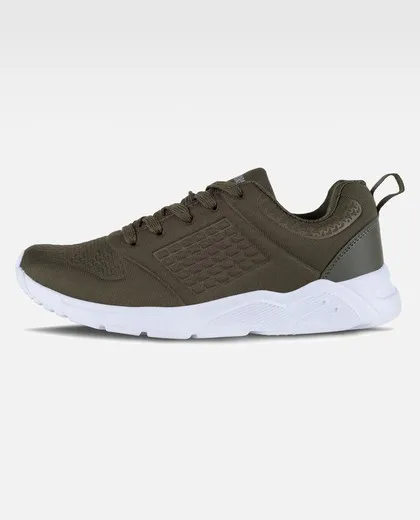 Zapatilla deportiva con gofrado Suela EVA blanco / Verde Oscuro