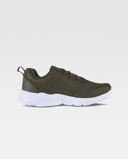 Zapatilla deportiva con gofrado Suela EVA blanco / Verde Oscuro