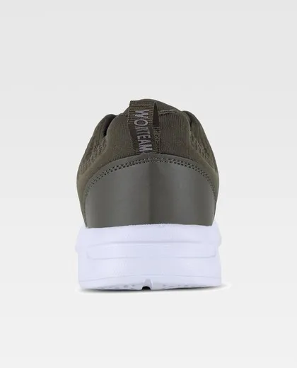 Zapatilla deportiva con gofrado Suela EVA blanco / Verde Oscuro