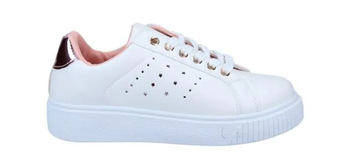 ZAPATILLAS CASUAL MUJER J´HAYBER CHETERO . WHITEPINK. ZS581001
