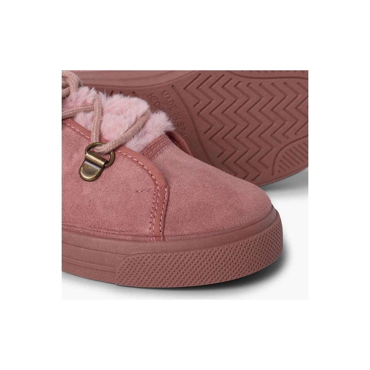 zapatillas suela ancha niña pelito