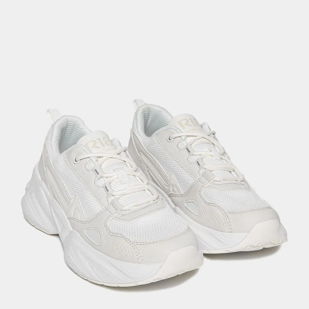 ZAPATILLAS URBANAS MUJER R18 R18CD060 MESH COLOR BLANCO