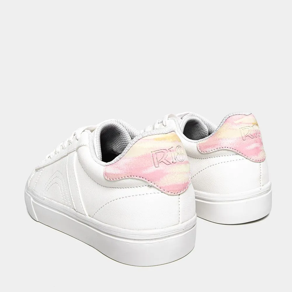 ZAPATILLAS URBANAS MUJER R18 R18LC001 POLIURETANO COLOR BLANCO