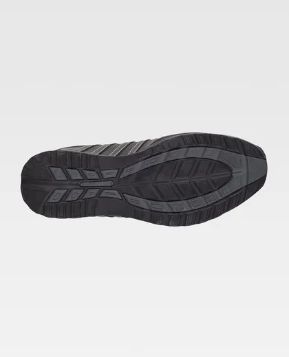 Zapato piel, suela goma Negro
