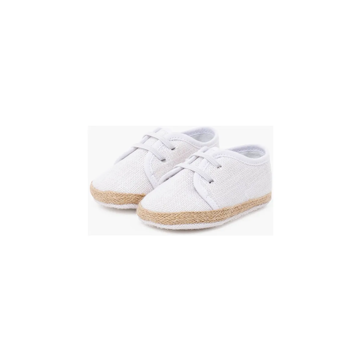 zapatos bebé lino y yute cordón elástico
