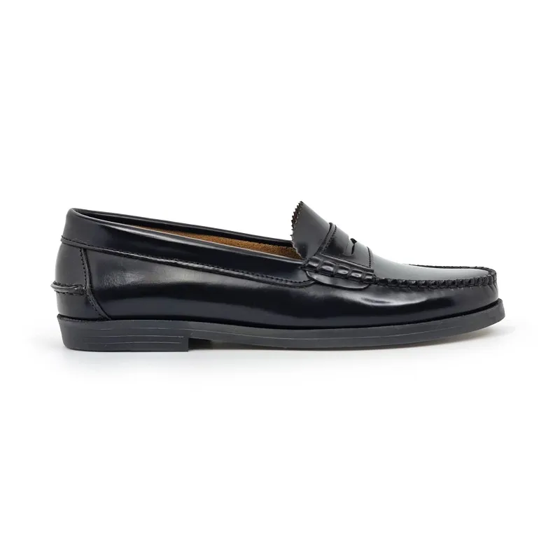 Zapatos Castellanos Mujer Piel Florentic Antifaz Suela Goma 400 Negro, de María Tovar