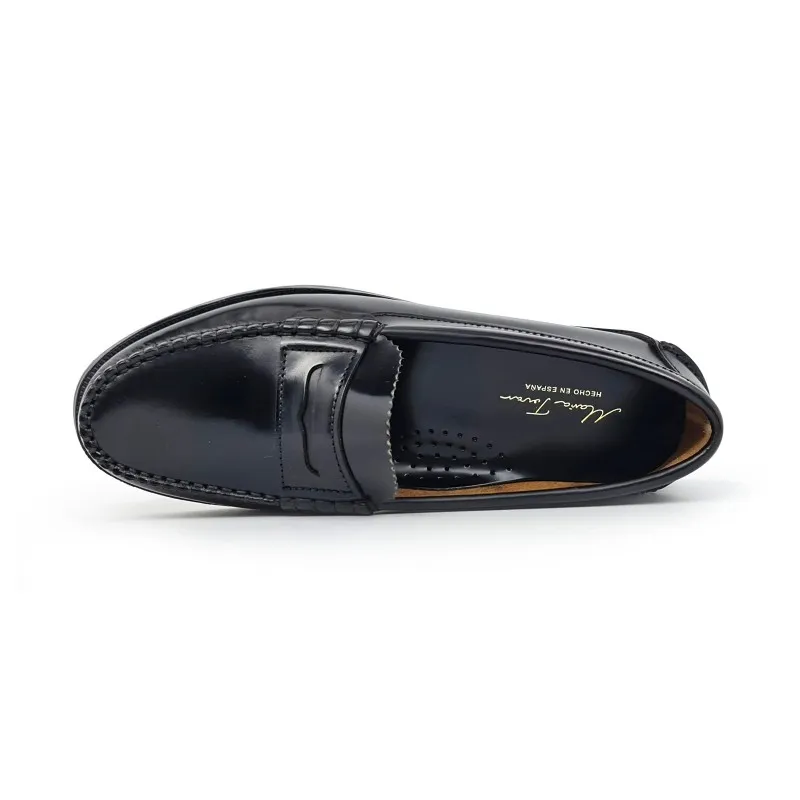 Zapatos Castellanos Mujer Piel Florentic Antifaz Suela Goma 400 Negro, de María Tovar