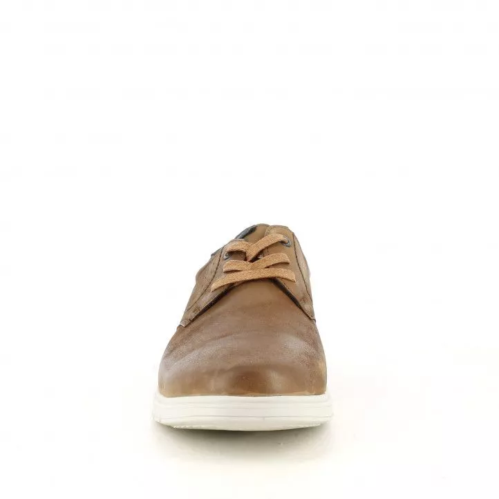 Zapatos sport Vicmart marrones con cordones talón negro