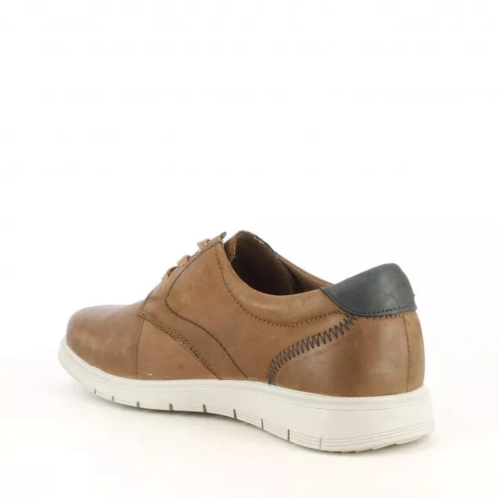 Zapatos sport Vicmart marrones con cordones talón negro