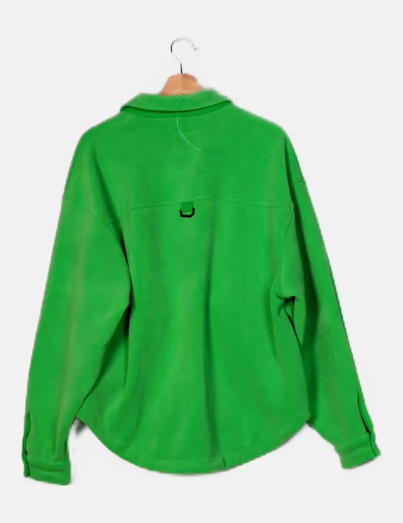 Zara Sobrecamisa verde casual