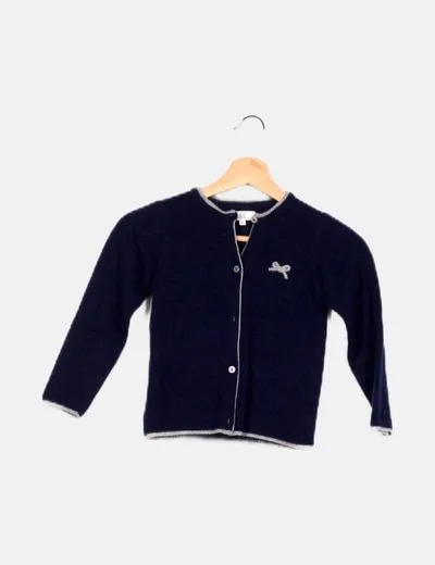 ZY Chaqueta de lana azul marina